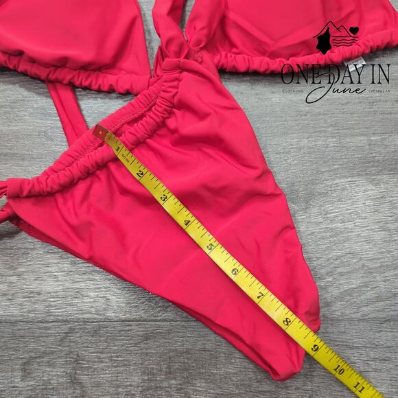 CharmLeaks Halter Triangle Bikini Swimsuit Size XL - Picture 3 of 4